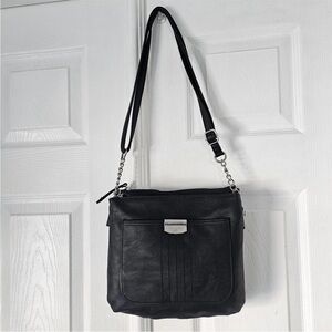 Black Crossbody Shoulder Bag by Rossetti. Adjustable shoulder strap. Euc.